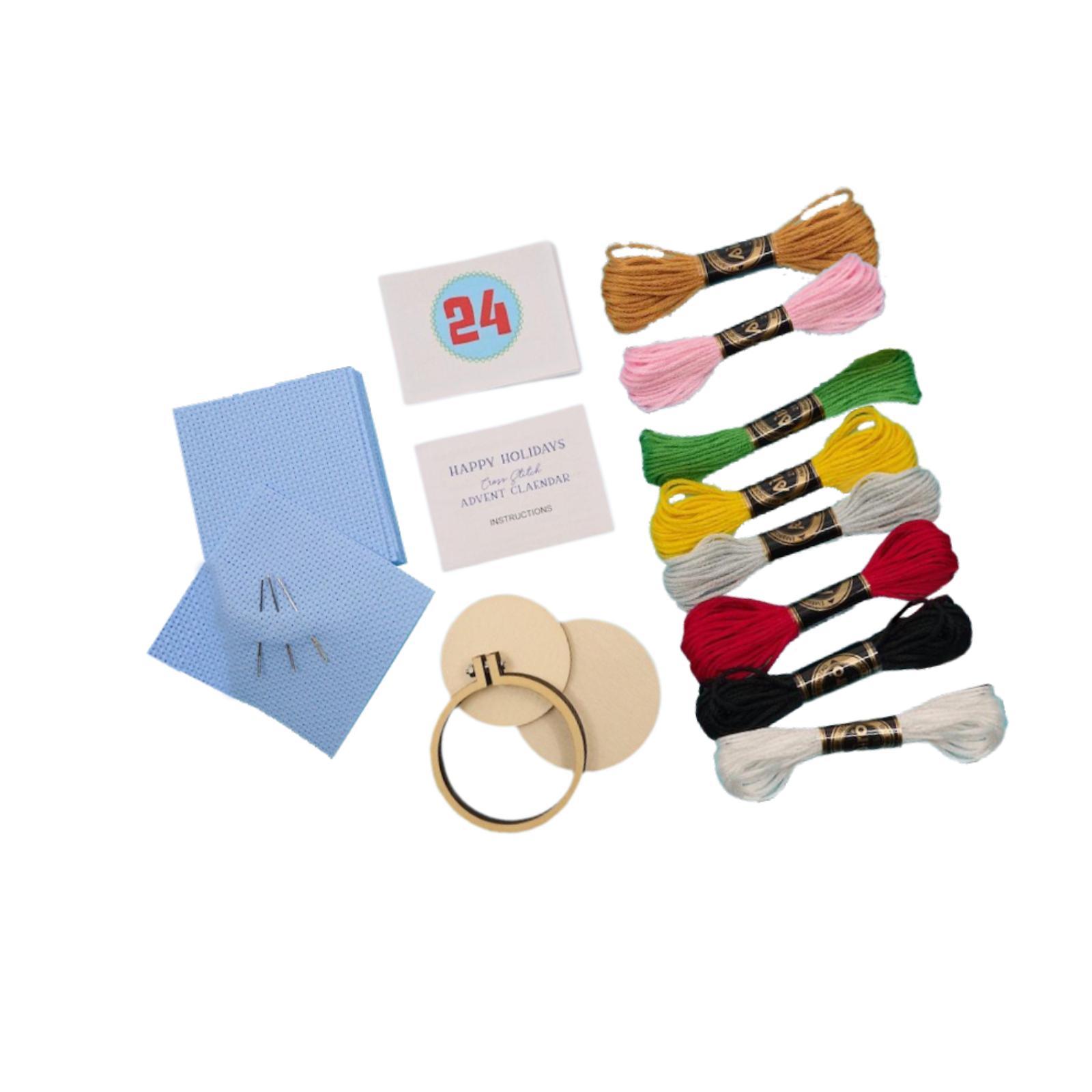 Embroidery Xmas Kits - Xmas Stitch Kit, Christmas Advent Calendar,