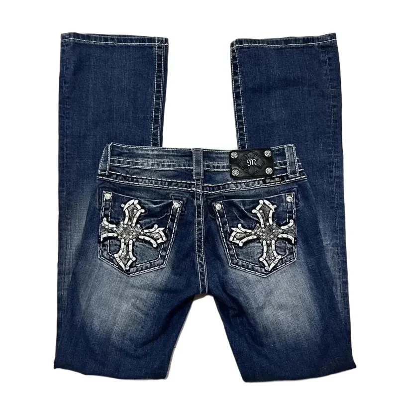 Embroidery Jeans - ❤New 2026 Cosplay Costume Y2K Gothic