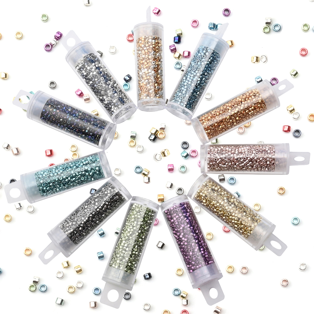 Embroidery Glass Beads - 1200pcs/lot Uniform 2mm Metallic Seed Beads