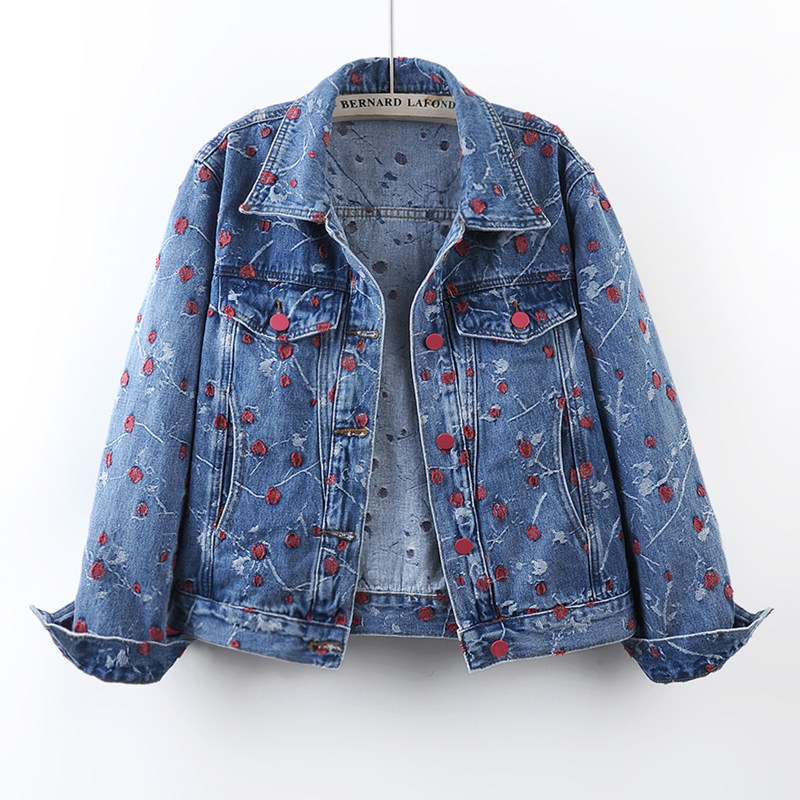 Vintage Embroidery Blue Loose  - Embroidery Jeans ulasan dan harga