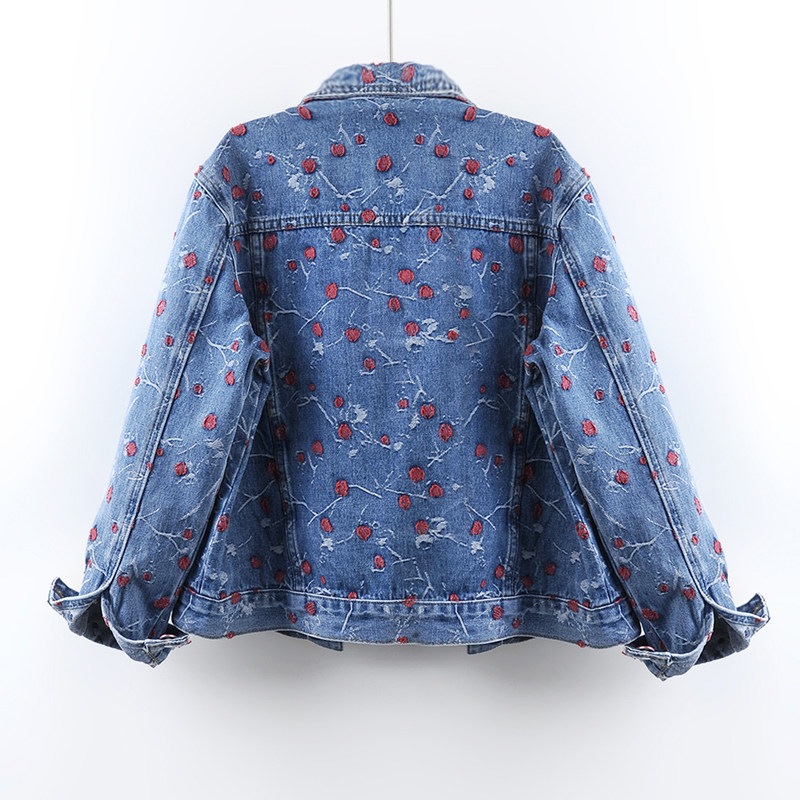 Vintage Embroidery Blue Loose  - Embroidery Jeans ulasan dan harga