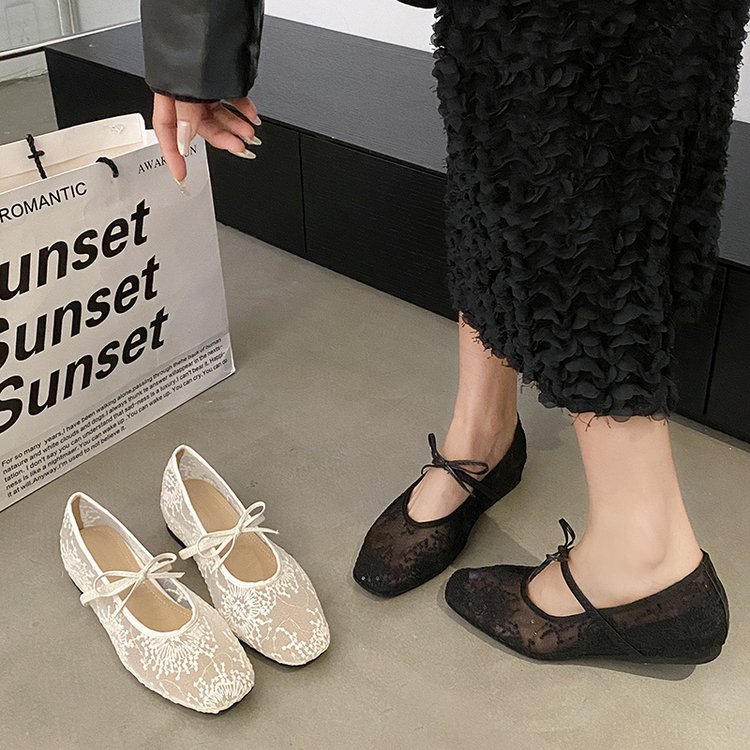Women's Gentle Ballet Flat Sho - Embroidery Lace ulasan dan harga