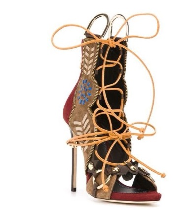 Thin High Heel Peep Toe Design - Embroidery Lace ulasan dan harga