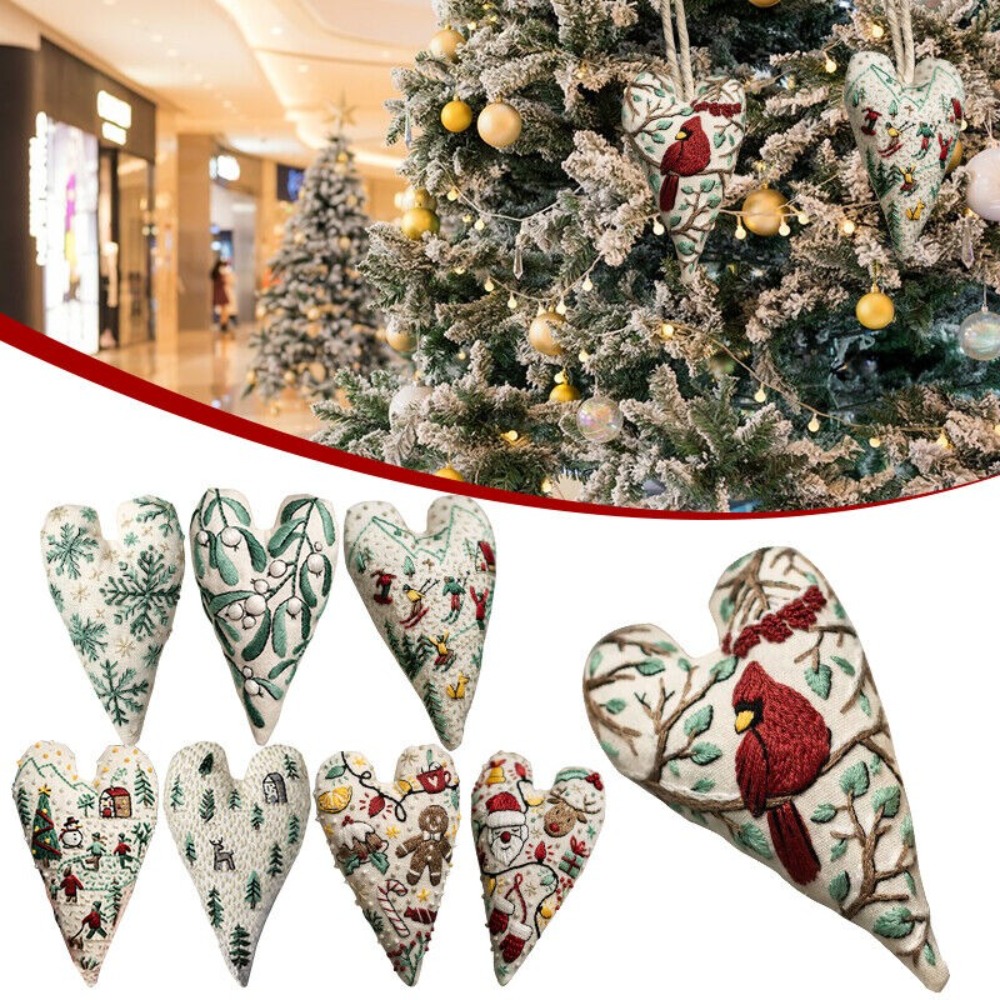 DIY Heart Embroidery Christmas - Embroidery Xmas Kits ulasan dan harga