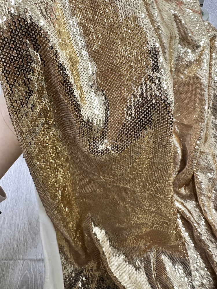 Gold silver encrypted sequin e - Embroidery Fish ulasan dan harga