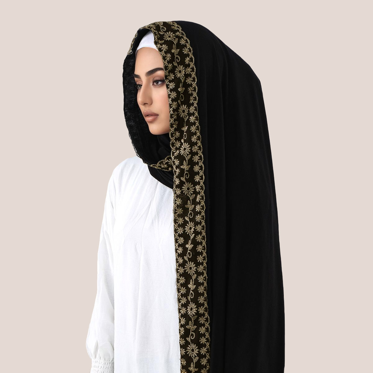 Lace Embroidery Cotton Jersey  - Embroidery Lace ulasan dan harga