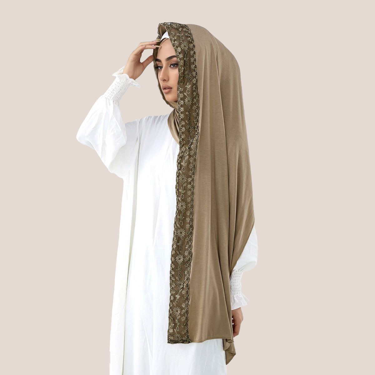 Lace Embroidery Cotton Jersey  - Embroidery Lace ulasan dan harga