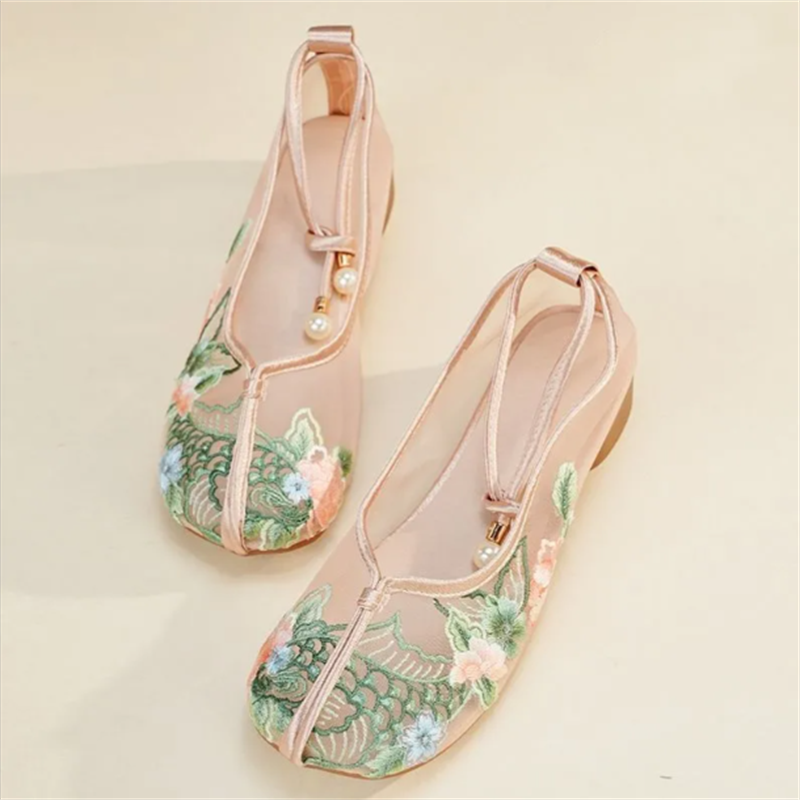 Popular Sandals Mesh Shoes Emb - Embroidery Lace ulasan dan harga