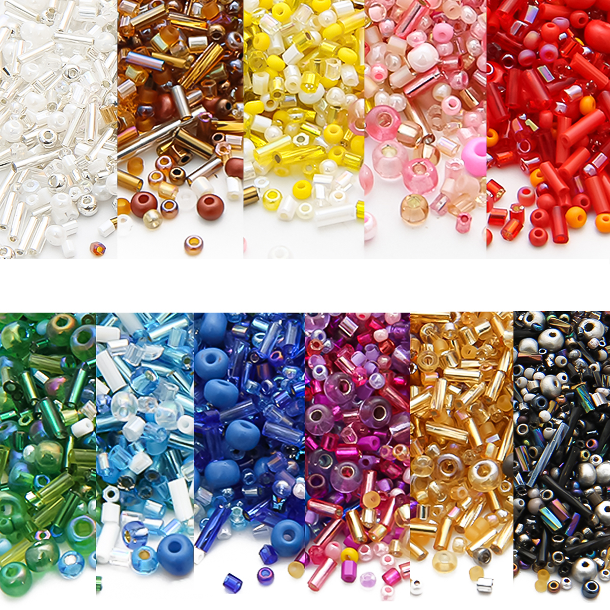 800Pcs Mixed Glass Seed Beads  - Embroidery Glass Beads ulasan dan harga