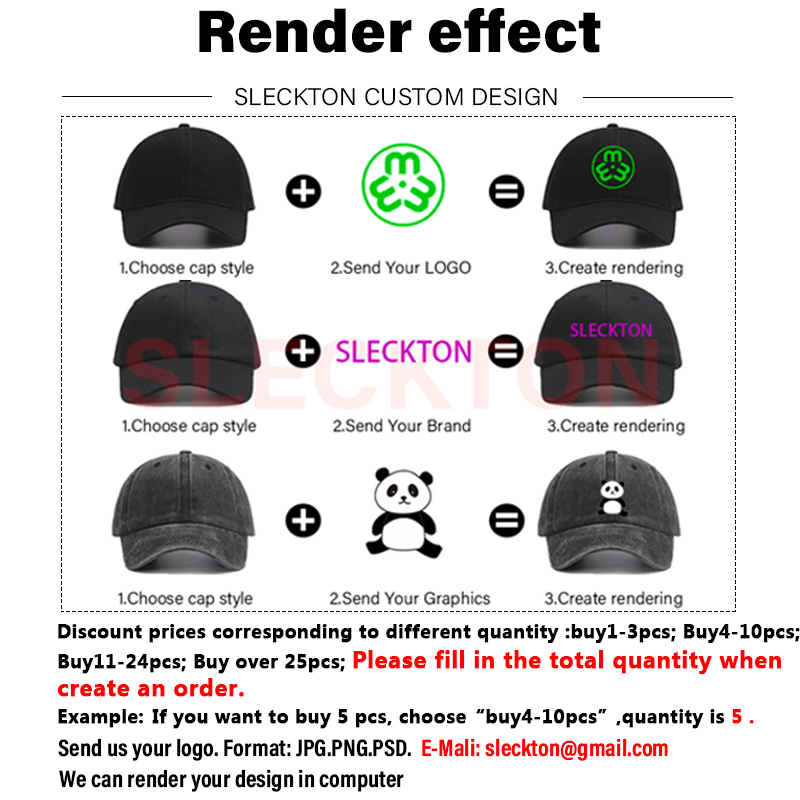 SLECKTON Custom Baseball Cap F - Embroidery Design Logo ulasan dan harga