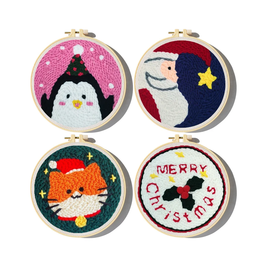 Xmas Punch Needle Embroidery K - Embroidery Xmas Kits ulasan dan harga