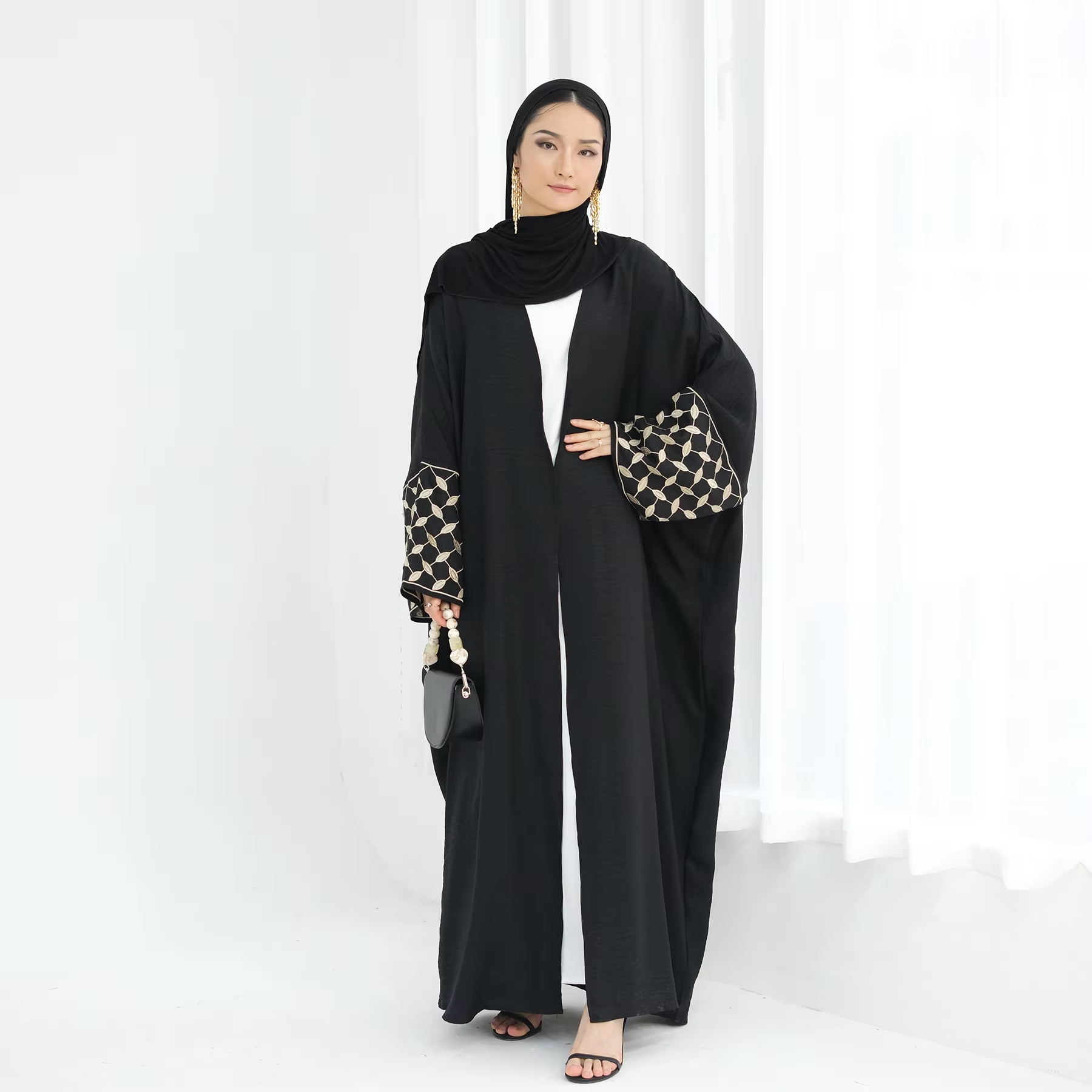 New Embroidery Abayas for Wome - Embroidery Kebaya ulasan dan harga