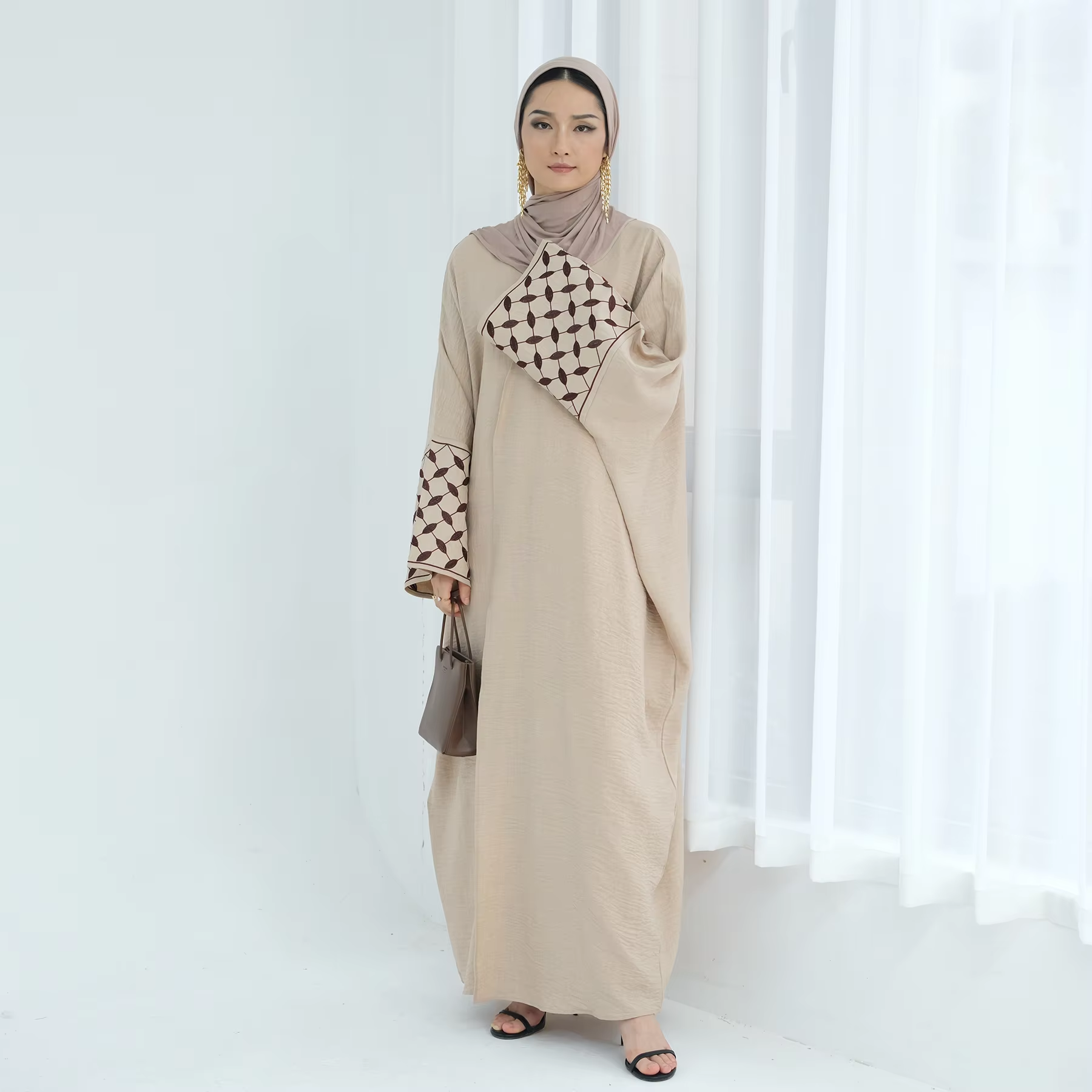 New Embroidery Abayas for Wome - Embroidery Kebaya ulasan dan harga