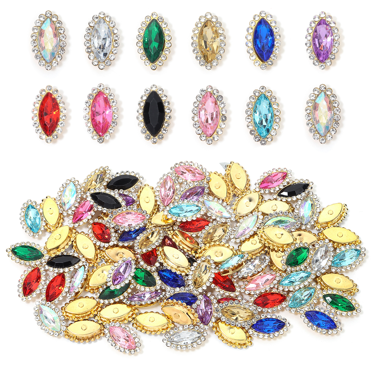 30pcs/lot Acrylic Horse Eye Se - Embroidery Glass Beads ulasan dan harga