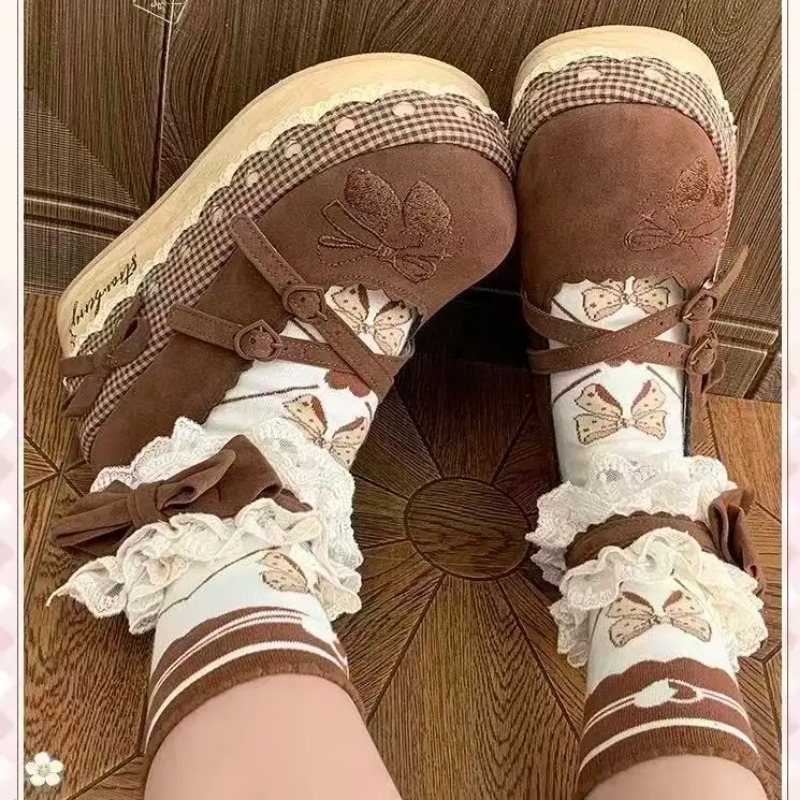 Lolita High Heels Height Incre - Embroidery Lace ulasan dan harga