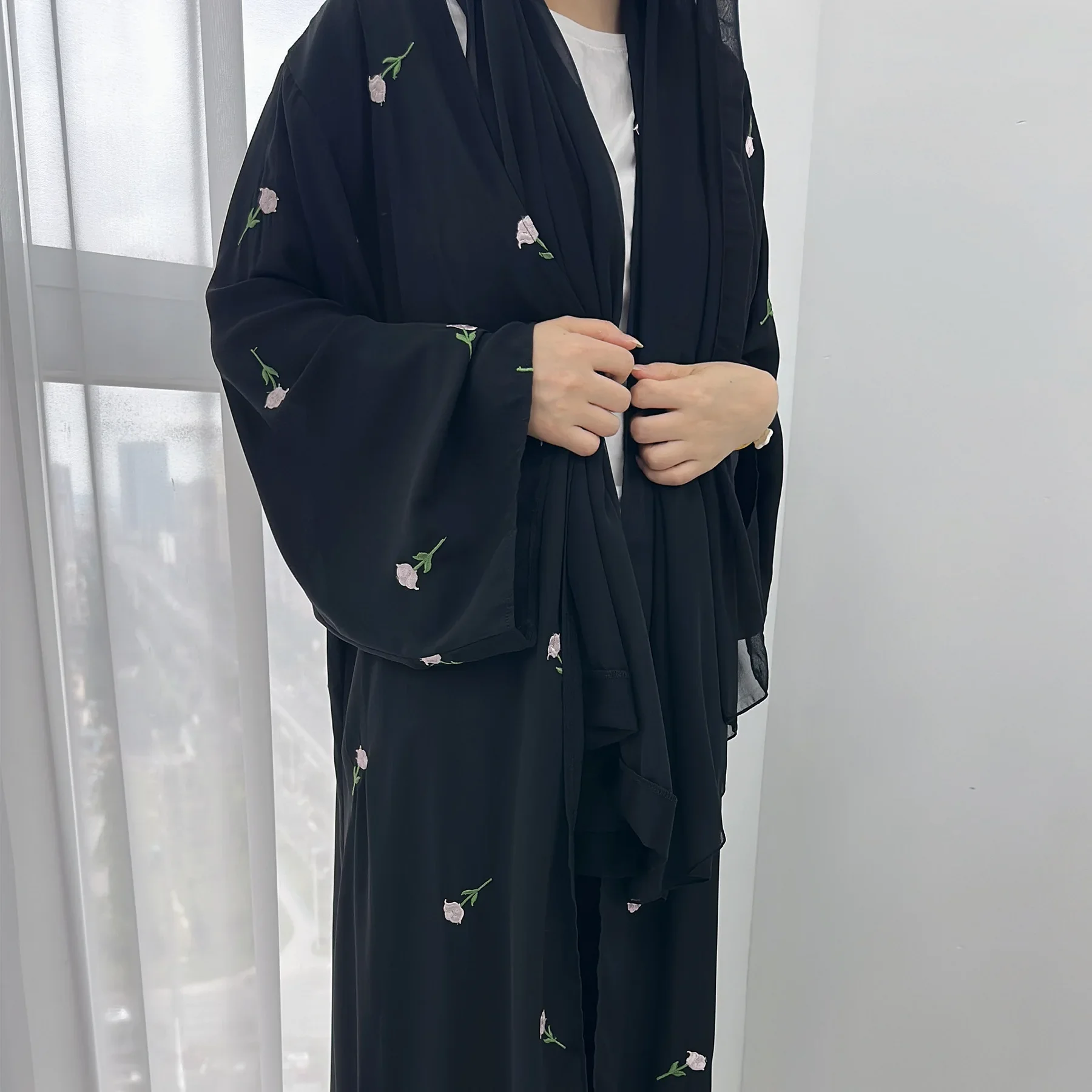 Eid Flower Embroidery Muslim M - Embroidery Kebaya ulasan dan harga