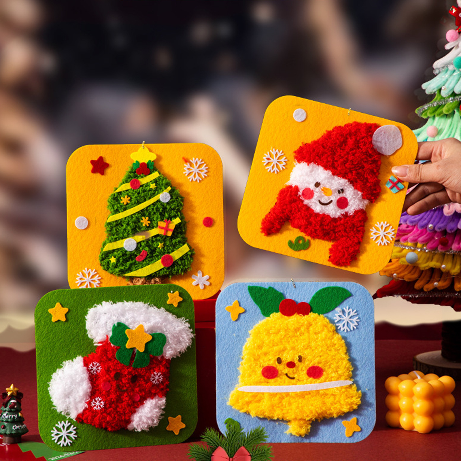 Lovely Animal Embroidery Doll  - Embroidery Xmas Kits ulasan dan harga