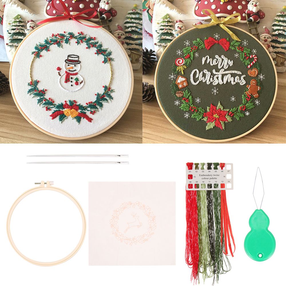 Arts Sewing Accessories Needle - Embroidery Xmas Kits ulasan dan harga