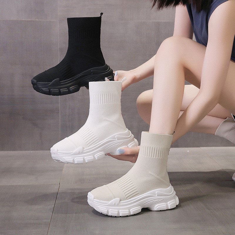 Sock boots women's summer new  - Embroidery Lace ulasan dan harga
