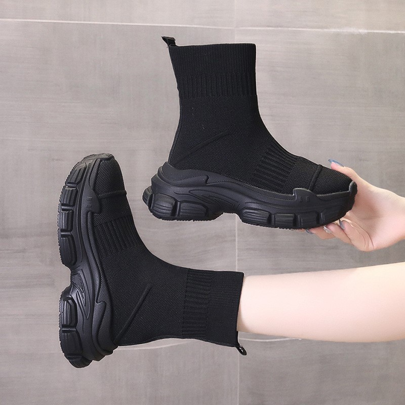 Sock boots women's summer new  - Embroidery Lace ulasan dan harga