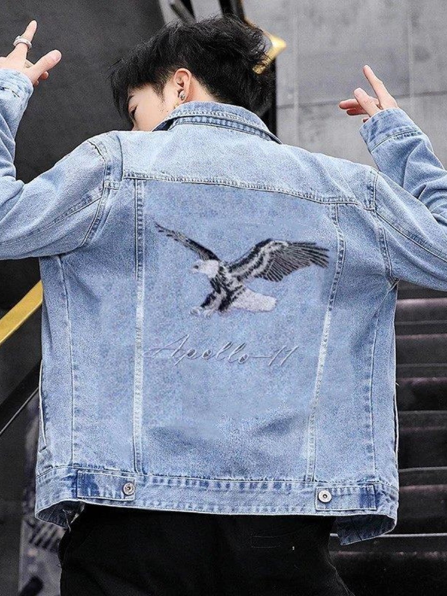 New 2026 Men's Denim Jacket Sp - Embroidery Jeans ulasan dan harga