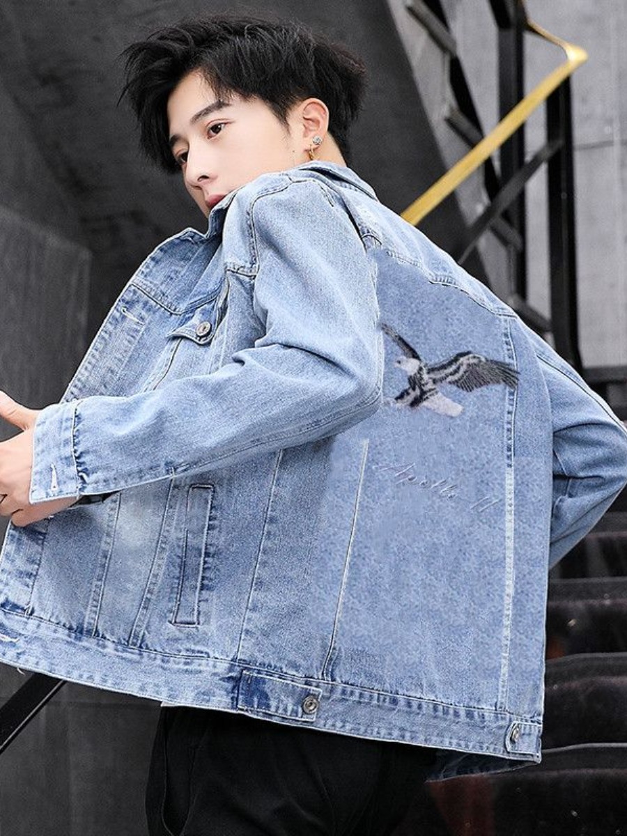 New 2026 Men's Denim Jacket Sp - Embroidery Jeans ulasan dan harga