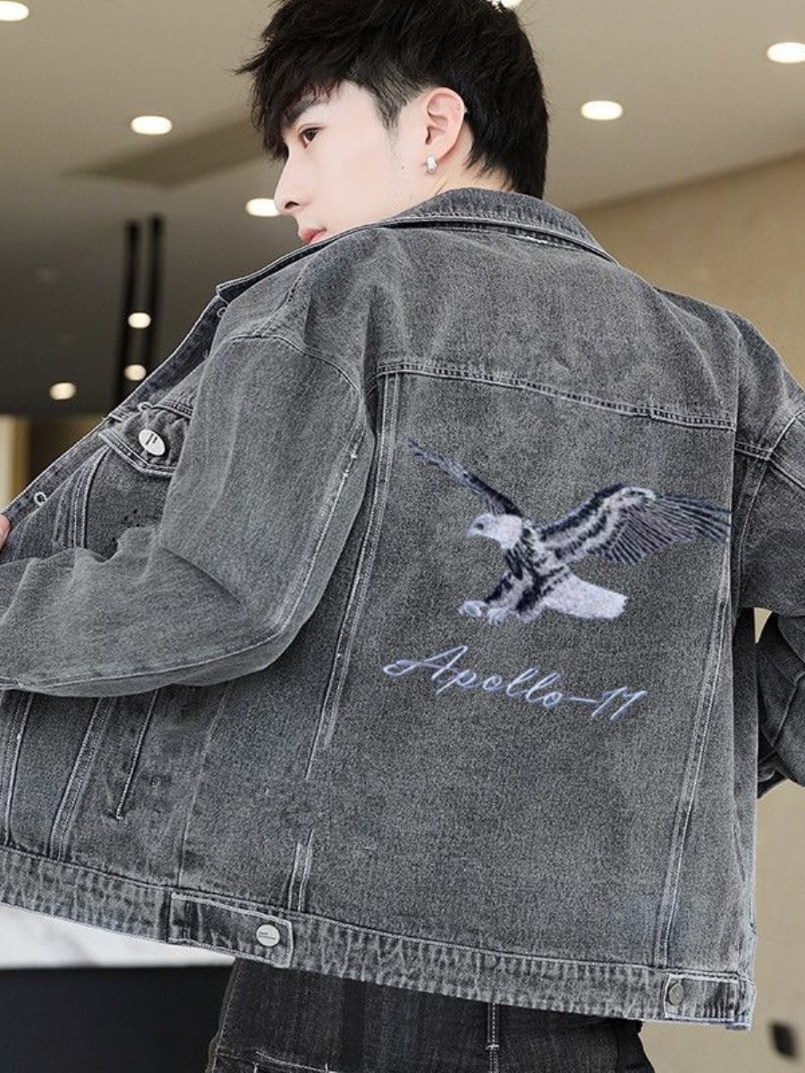 New 2026 Men's Denim Jacket Sp - Embroidery Jeans ulasan dan harga