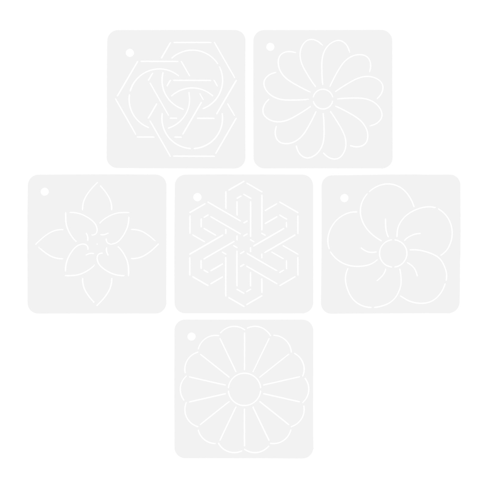 6Pcs Smooth Edge Acrylic Quilt - Embroidery Quilting ulasan dan harga