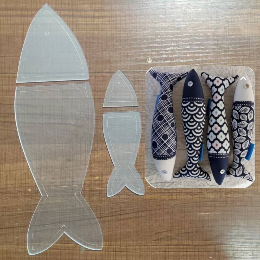 Fish Quilting Template Acrylic - Embroidery Fish ulasan dan harga