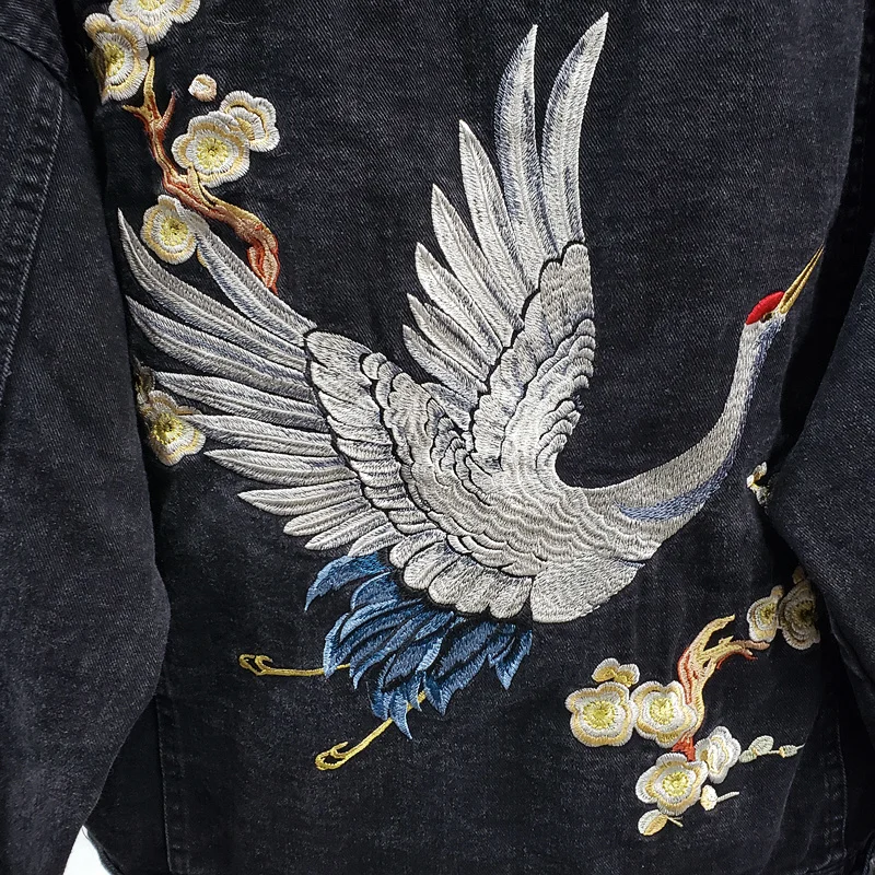 Autumn Fashion Embroidery Cran - Embroidery Jeans ulasan dan harga