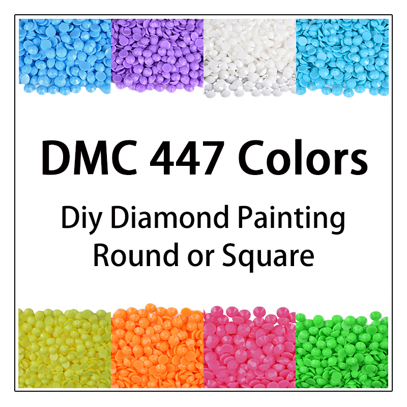 DMC 447 Colors 5D Diy Diamond  - Embroidery Glass Beads ulasan dan harga