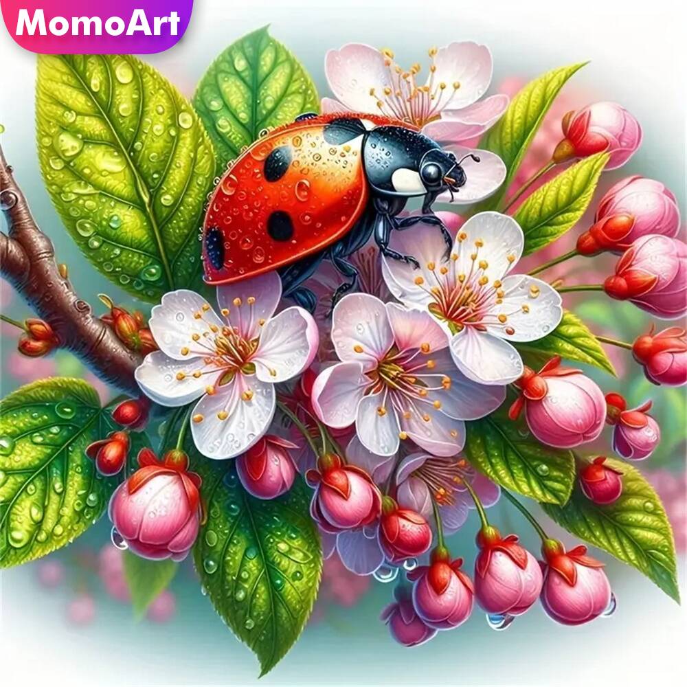 Momoart Diamond Embroidery Lad - Embroidery Lady Bug ulasan dan harga