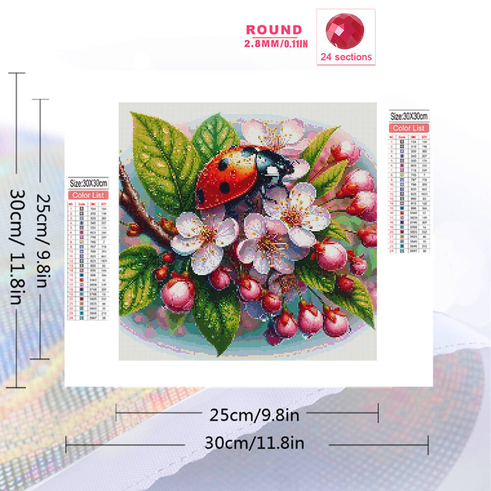 Momoart Diamond Embroidery Lad - Embroidery Lady Bug ulasan dan harga