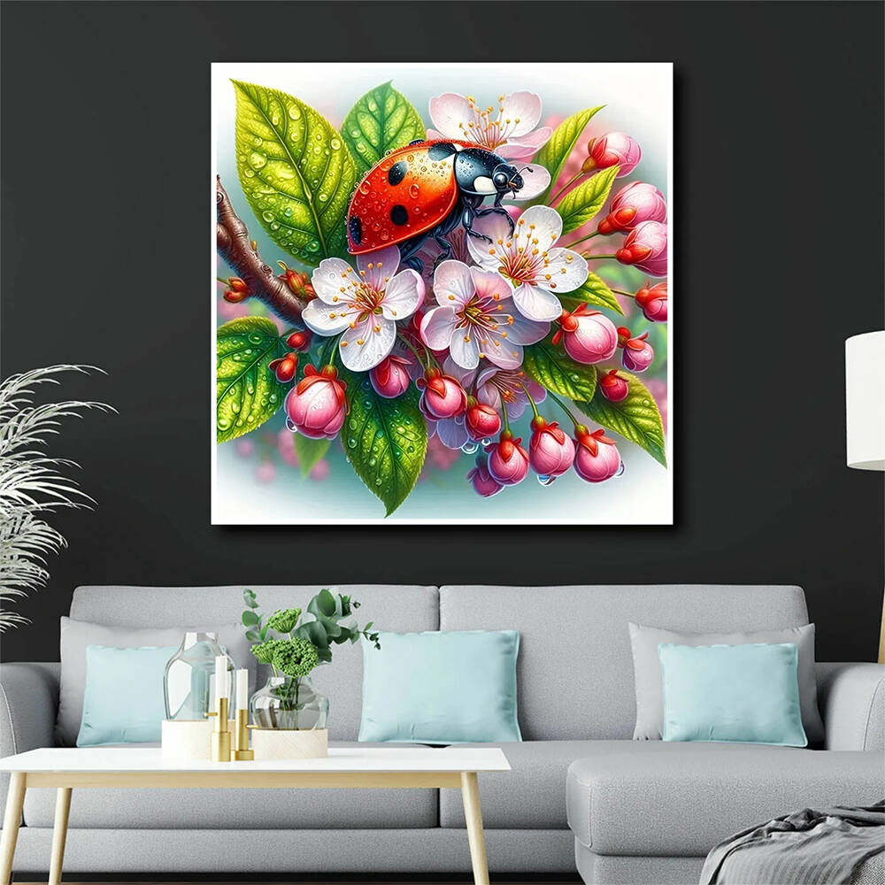 Momoart Diamond Embroidery Lad - Embroidery Lady Bug ulasan dan harga