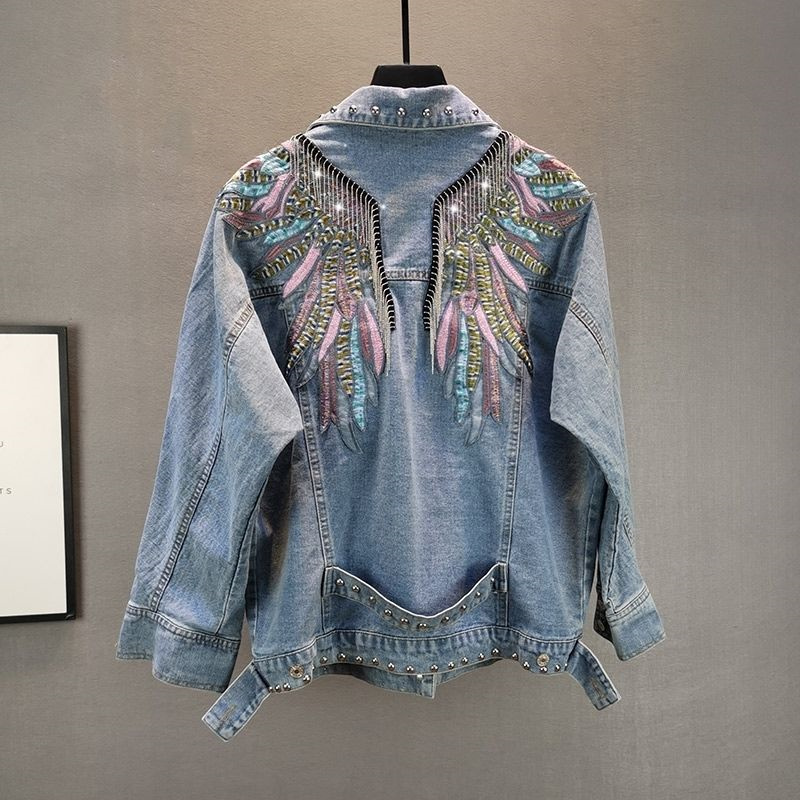 2024 New AutumnFashion Rivet W - Embroidery Jeans ulasan dan harga