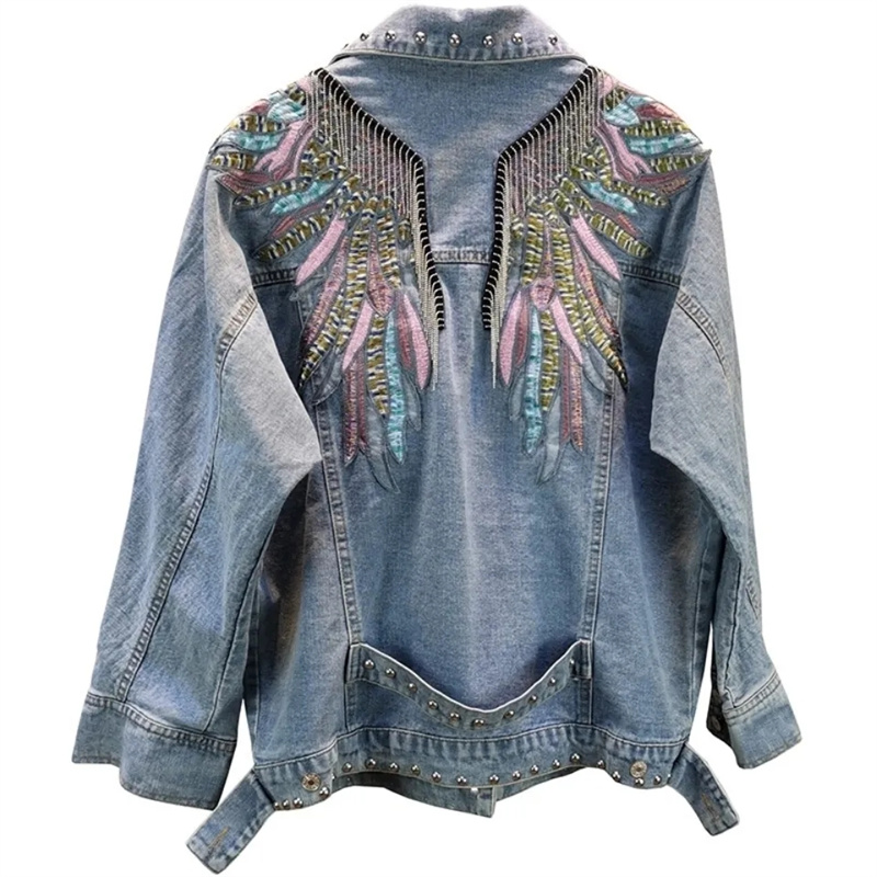 2024 New AutumnFashion Rivet W - Embroidery Jeans ulasan dan harga