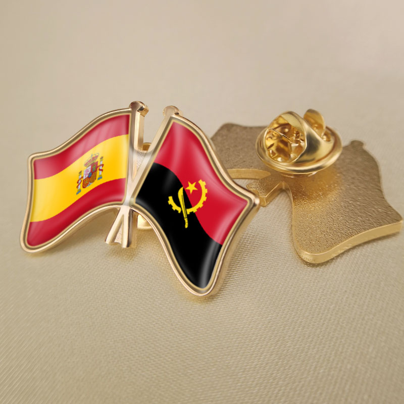 Angola Flag Lapel Pins Natinal - Embroidery World ulasan dan harga