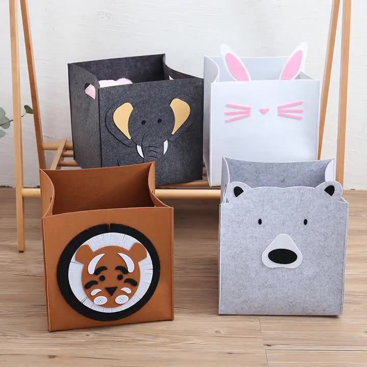 Square Felt Storage Basket Box - Felt Sheet Wool ulasan dan harga