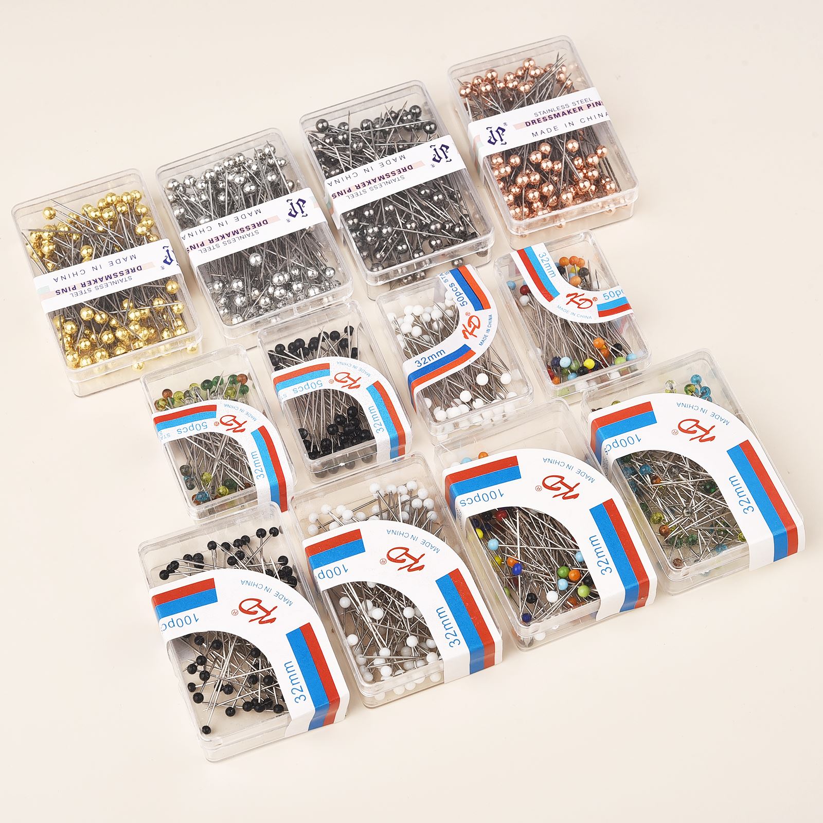 50/100Pcs Fashion Sewing Needl - Embroidery Glass Beads ulasan dan harga