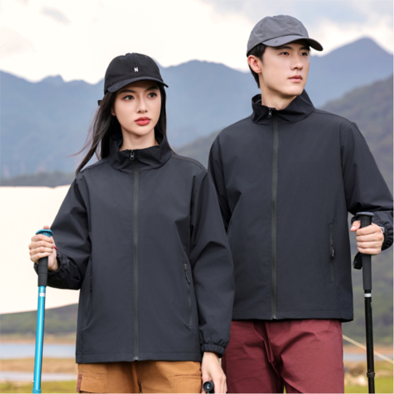 Fashion Solid Color Jacket Cus - Embroidery Design Logo ulasan dan harga