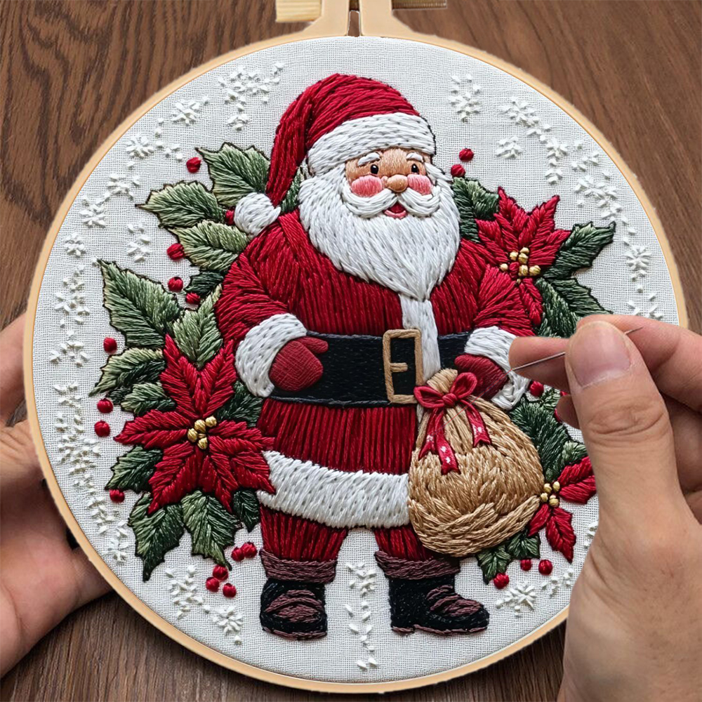 1 Set Christmas Embroidery Kit - Embroidery Xmas Kits ulasan dan harga