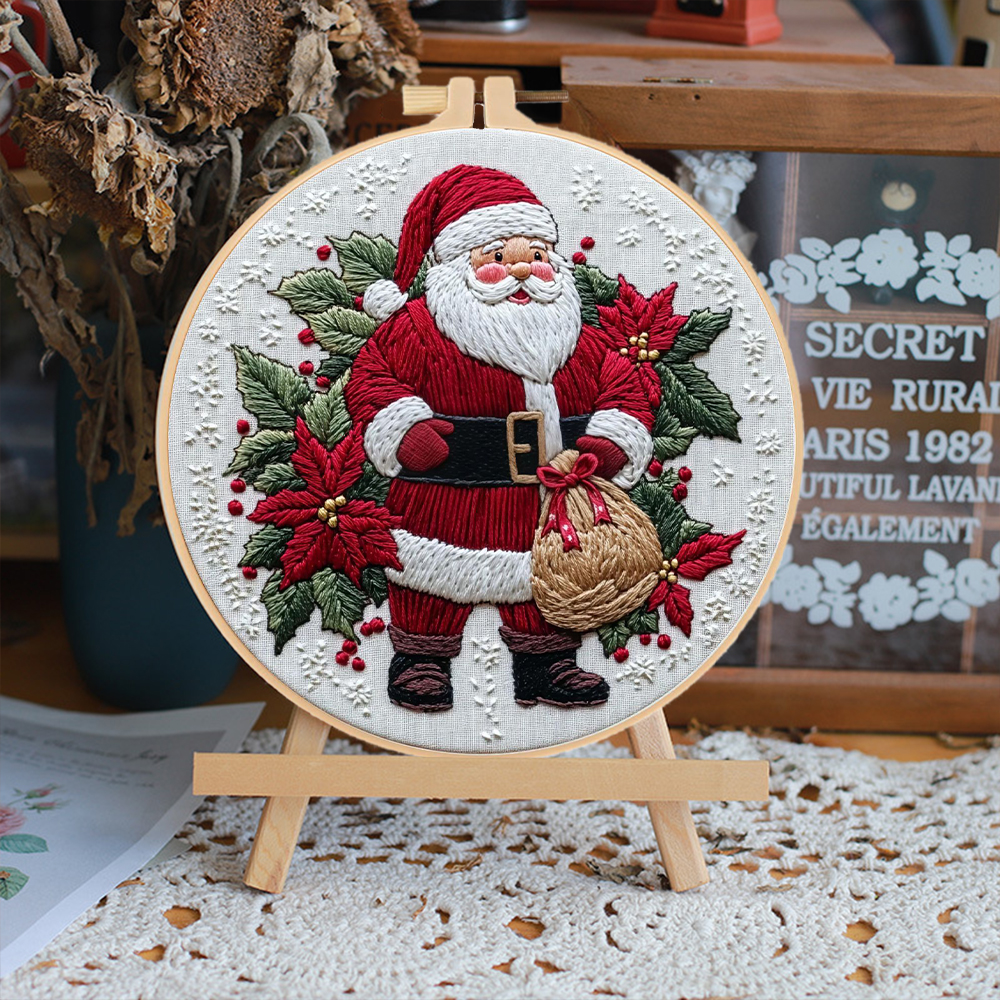 1 Set Christmas Embroidery Kit - Embroidery Xmas Kits ulasan dan harga