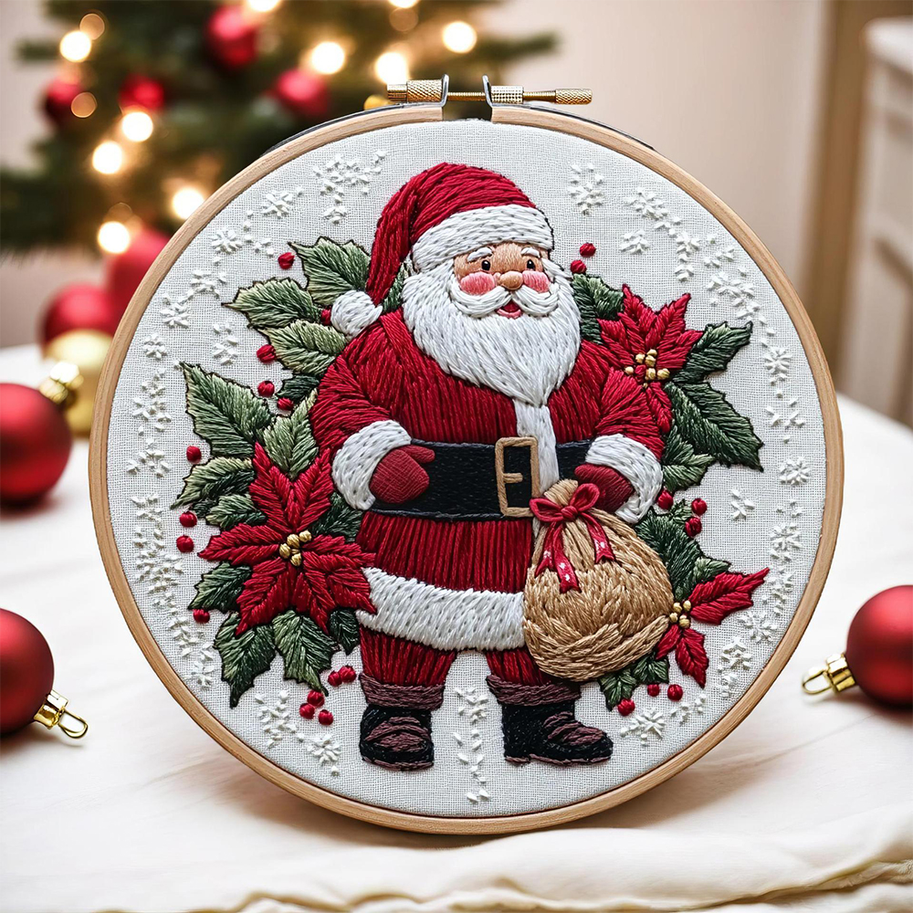 1 Set Christmas Embroidery Kit - Embroidery Xmas Kits ulasan dan harga