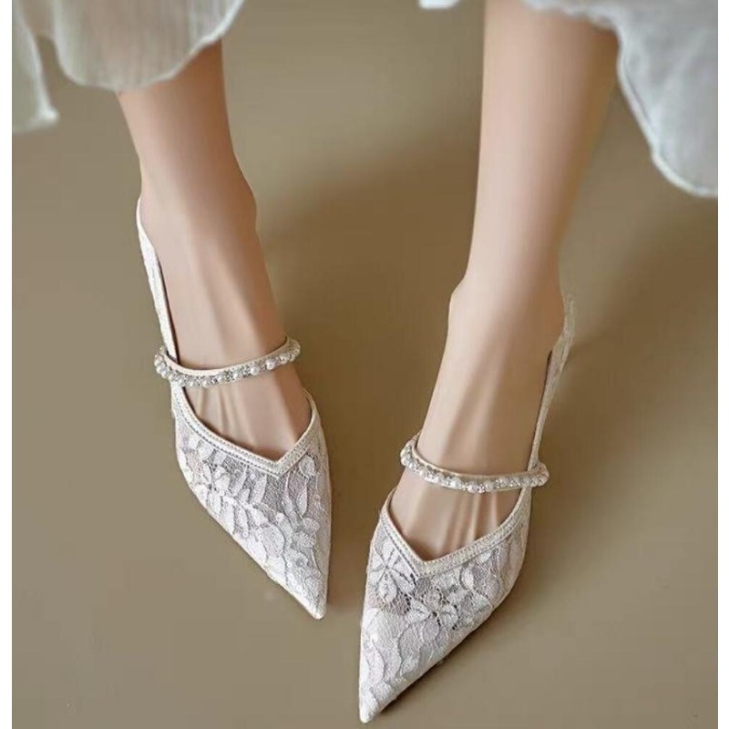 Sexy Lace Embroidery High Heel - Embroidery Lace ulasan dan harga