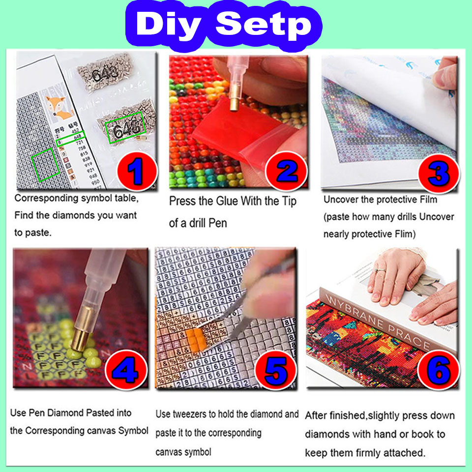 5D DIY Diamond Painting World  - Embroidery World ulasan dan harga
