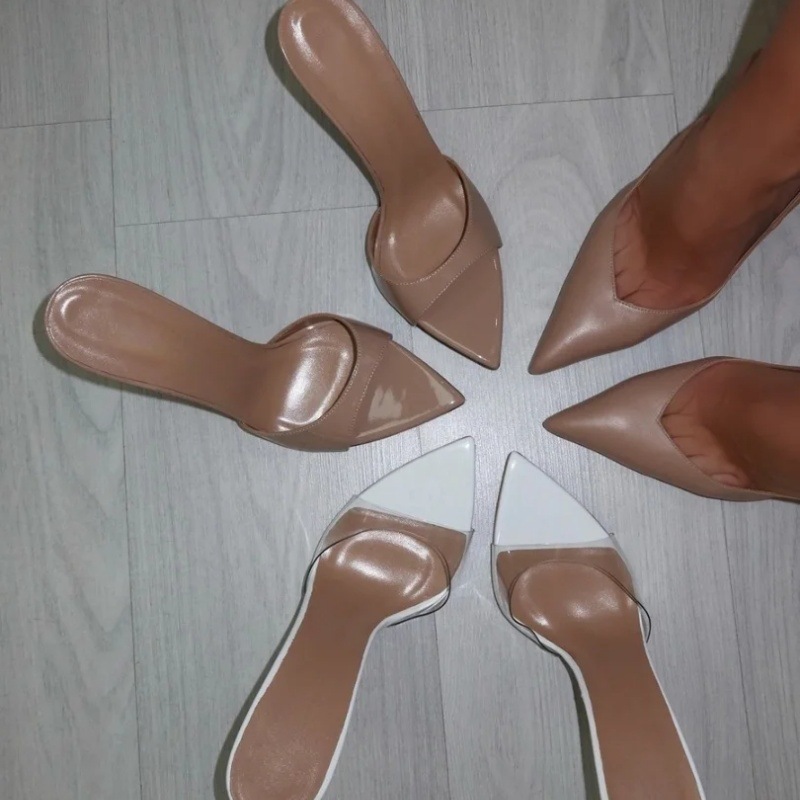 Pointed thin-heeled sandals su - Embroidery Art Painting ulasan dan harga