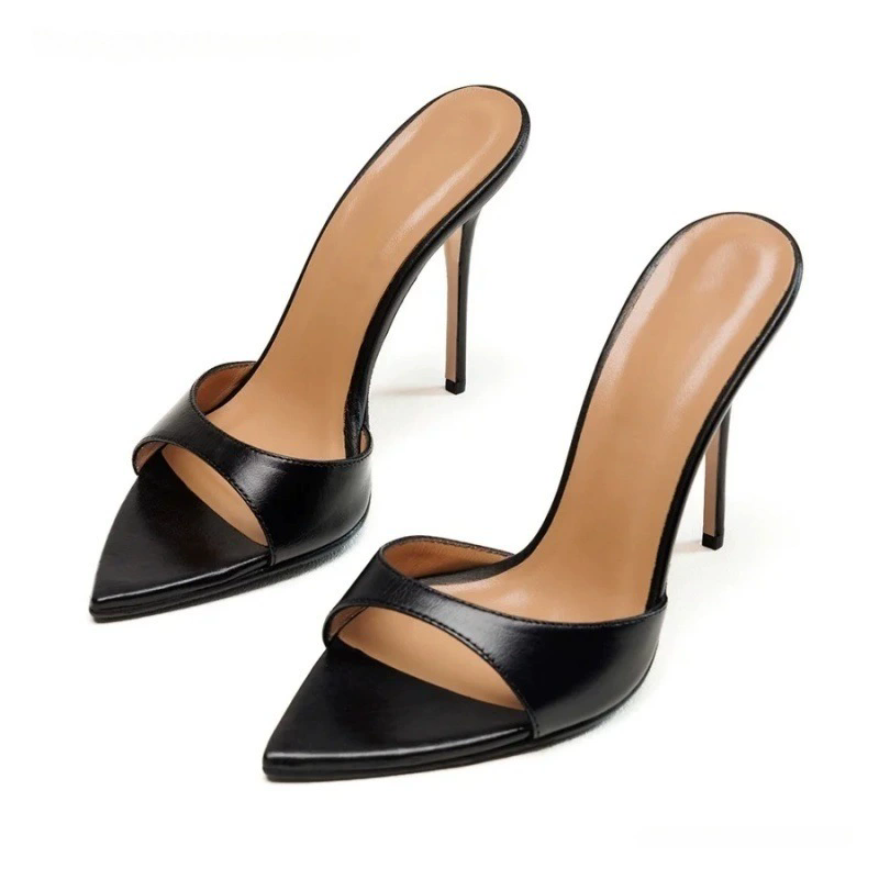 Pointed thin-heeled sandals su - Embroidery Art Painting ulasan dan harga