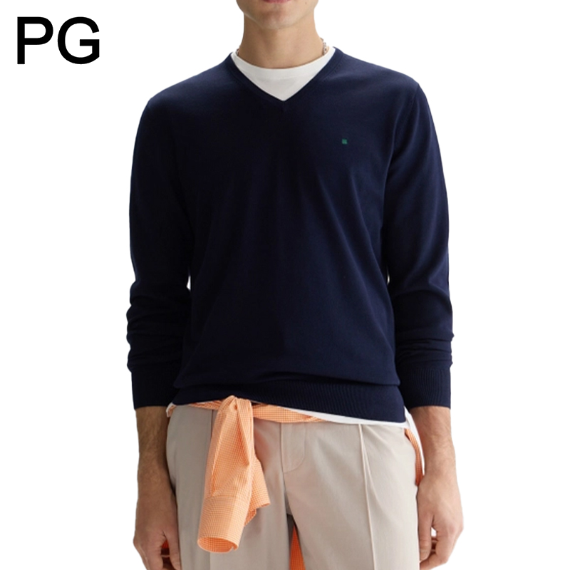 PG Men's V-Neck Knit Sweater S - Embroidery Logo ulasan dan harga