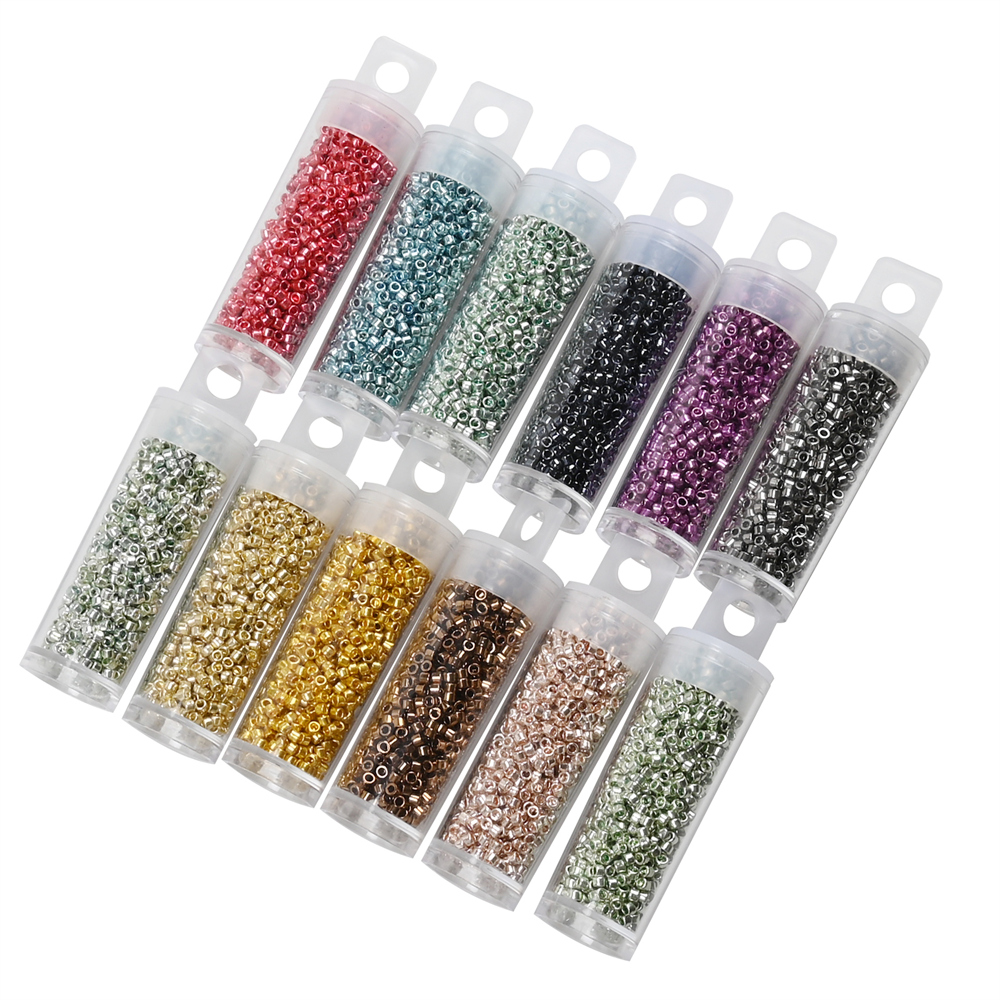 1200Pcs/Tube Metallic Japan Be - Embroidery Glass Beads ulasan dan harga