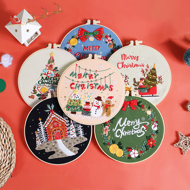 Merry Christmas DIY Embroidery - Embroidery Xmas Kits ulasan dan harga